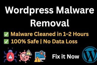 do wordpress malware removal, remove virus, and fix hacked site security