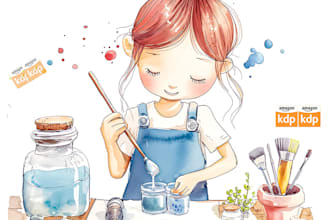 children story book illustration watercolor
