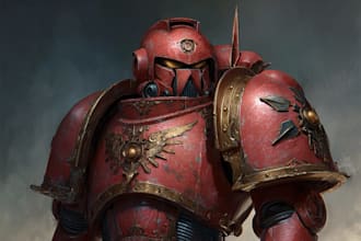 create an you as favorite space marine 40k warhammer art