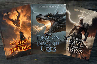 create a premium fantasy book cover for amazon