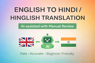 translate english to hindi or hinglish manually with ai support