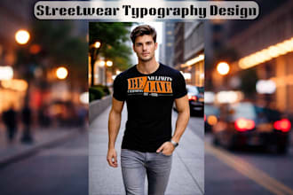 design print ready streetwear t shirt typography for brands