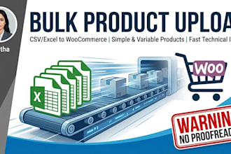 do bulk product upload for woocommerce simple and variable products
