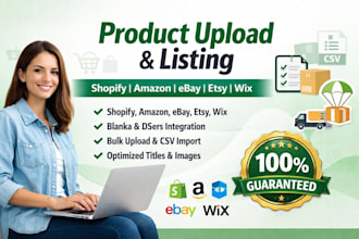product upload product listing to shopify wix amazon ebay etsy via blanka dsers