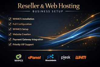 setup resseler hosting business with whmcs and whm cpanel