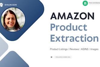 extract publicly available amazon product listing data into excel