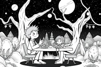 do black and white illustration art