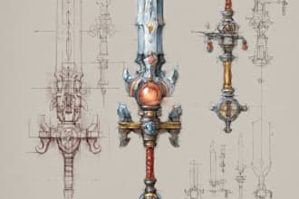 draw your prop or fantasy weapon designs