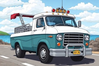 draw your boat, truck, van or car into cartoon illustration
