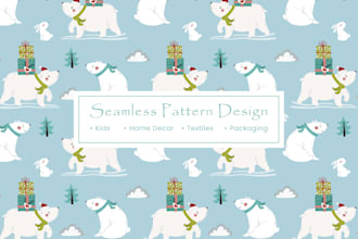 design seamless vector patterns for kids and packaging