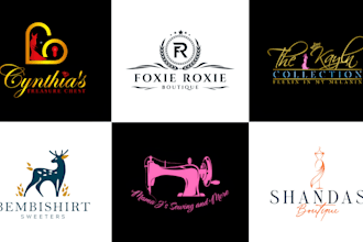 do boutique fashion and clothing brand monogram logo design