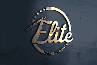 do barber shop or hair stylist salon business logo design