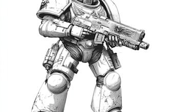 draw you as your favorite space marine chapter 40k warhammer
