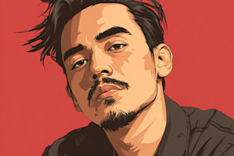 draw your photo into a realistic vector portrait