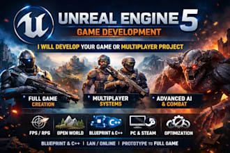 develop your unreal engine 5 game or multiplayer ue5 project