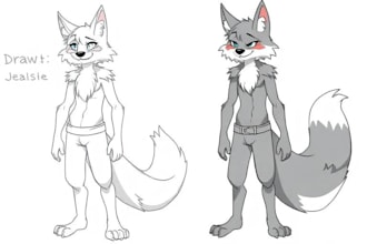 draw reference sheet for your furry character
