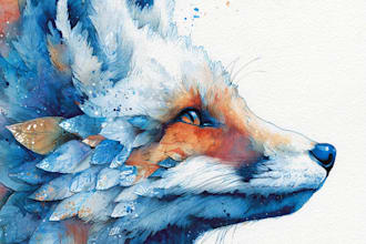 make animal illustrations in watercolor