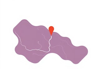 make flat, linear, modern digital hand drawn map vector illustration