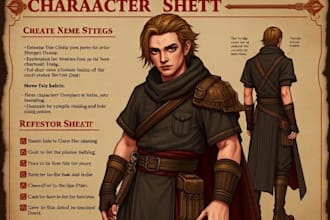 create character reference sheets for you