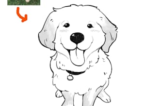draw a protrait of your pet in a sketch style