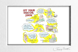 do medical cartoons to simplify a subject