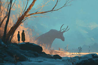 draw any illustration and concept art digital painting
