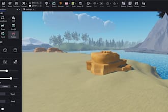design full map environment with unique assets in blender roblox studio