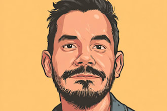 draw cartoon vector portrait or illustration