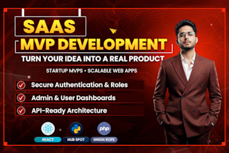 build a saas mvp or startup web app