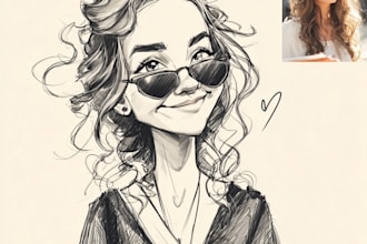 draw artistic cartoon caricatures