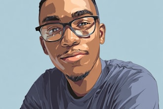 drawing cartoon vector portrait art