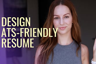 write an ats resume and cover letter with design