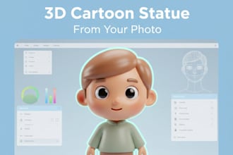 cute 3d cartoon character artist