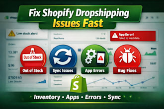 fix shopify dropshipping issues for stock sync apps errors