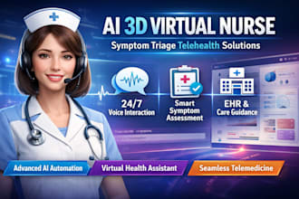 build ai 3d virtual nurse, symptom triage voice ai agent, telehealth webapp