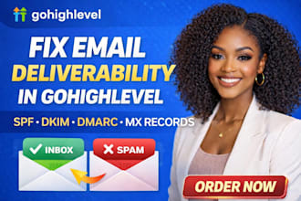 setup email deliverability dmarc spf dkim mx records in gohighlevel, ghl