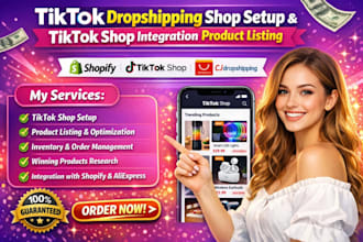 setup tiktok dropshipping shop setup, tik tok shop integration shop approval