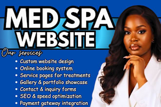 design a responsive med spa, skincare, beauty, and aesthetics clinic website