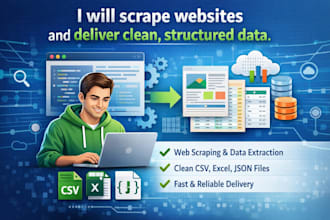 scrape websites and deliver clean, structured data