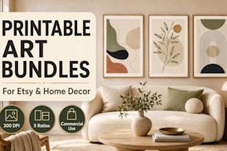 create printable wall art for etsy stores