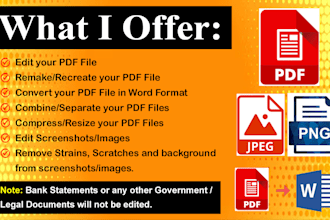 edit, remake, combine, resize, compress your PDF files