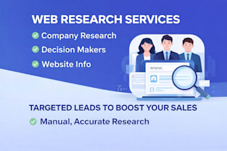 research companies and find decision makers, website and business info