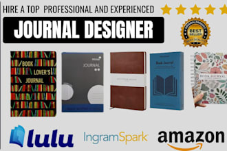 design custom digital planner, journal, calender, and journal cover for kdp