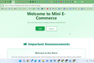 develop a custom mini ecommerce web app for business