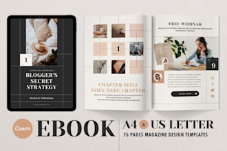 design editable canva ebook workbook canva mockup template etsy digital product