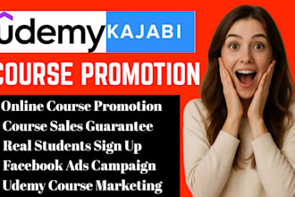 do udemy thinkific course promotion, kajabi online course marketing boost sales