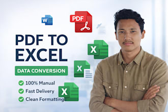 do PDF to excel and word to excel data conversion
