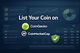token listing and coin listing on coinmarketcap or coingecko and ico listing