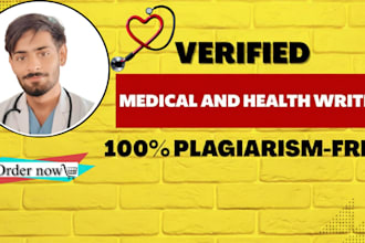 write medical articles and health blogs as a a doctor