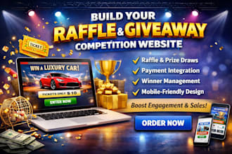 build a raffle tickets competition website giveaway website for your business